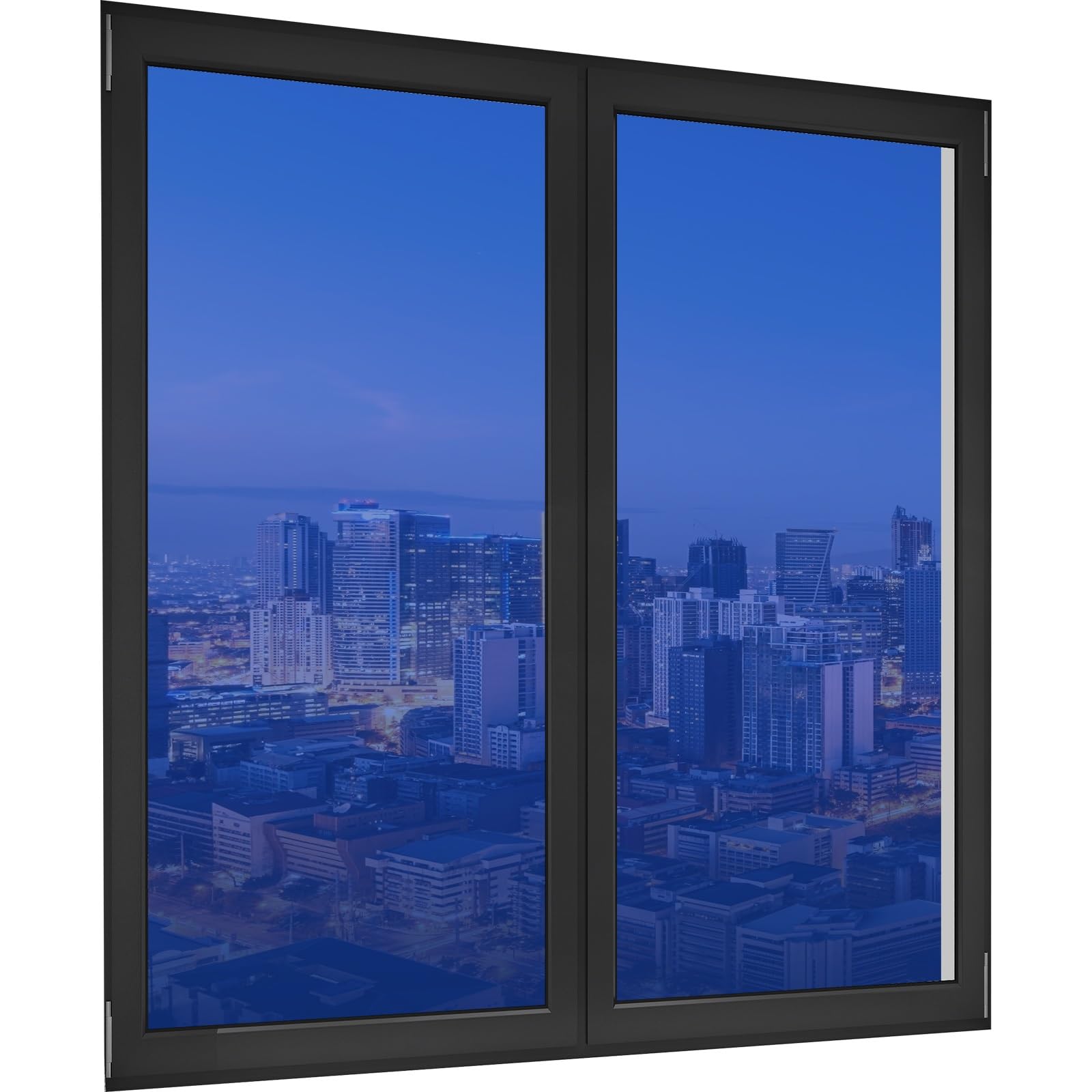 Window Tint Film 20 x 500 cm Anti Glare Sun Blocker UV Heat Reflective One Way Mirror Window Film Self Adhesive for House Office, Navy Blue