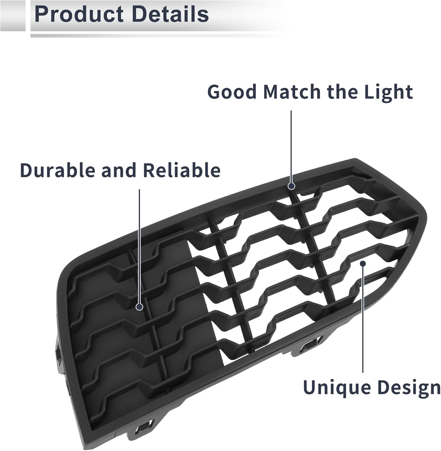 Front Right Fog Light Grill for BMW 2 Series F22 2012-2017 Front Lower Bumper Fog Light Cover Inserts No.51118056798 ABS 1pc - Image 7