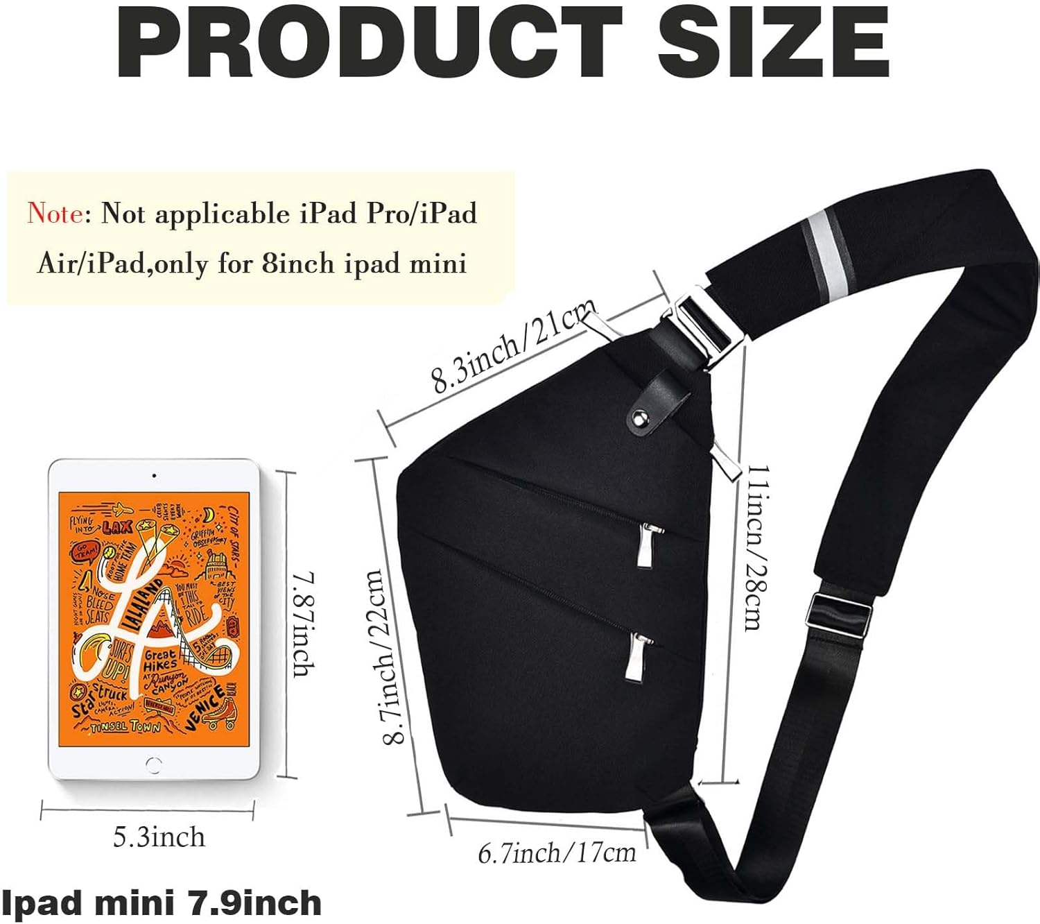 Multi-pocket Chest Bag, Anti-Theft Shoulder Bag, Waterproof Sling Crossbody Bag, for Men Bicycle Hiking Jogging - Image 4