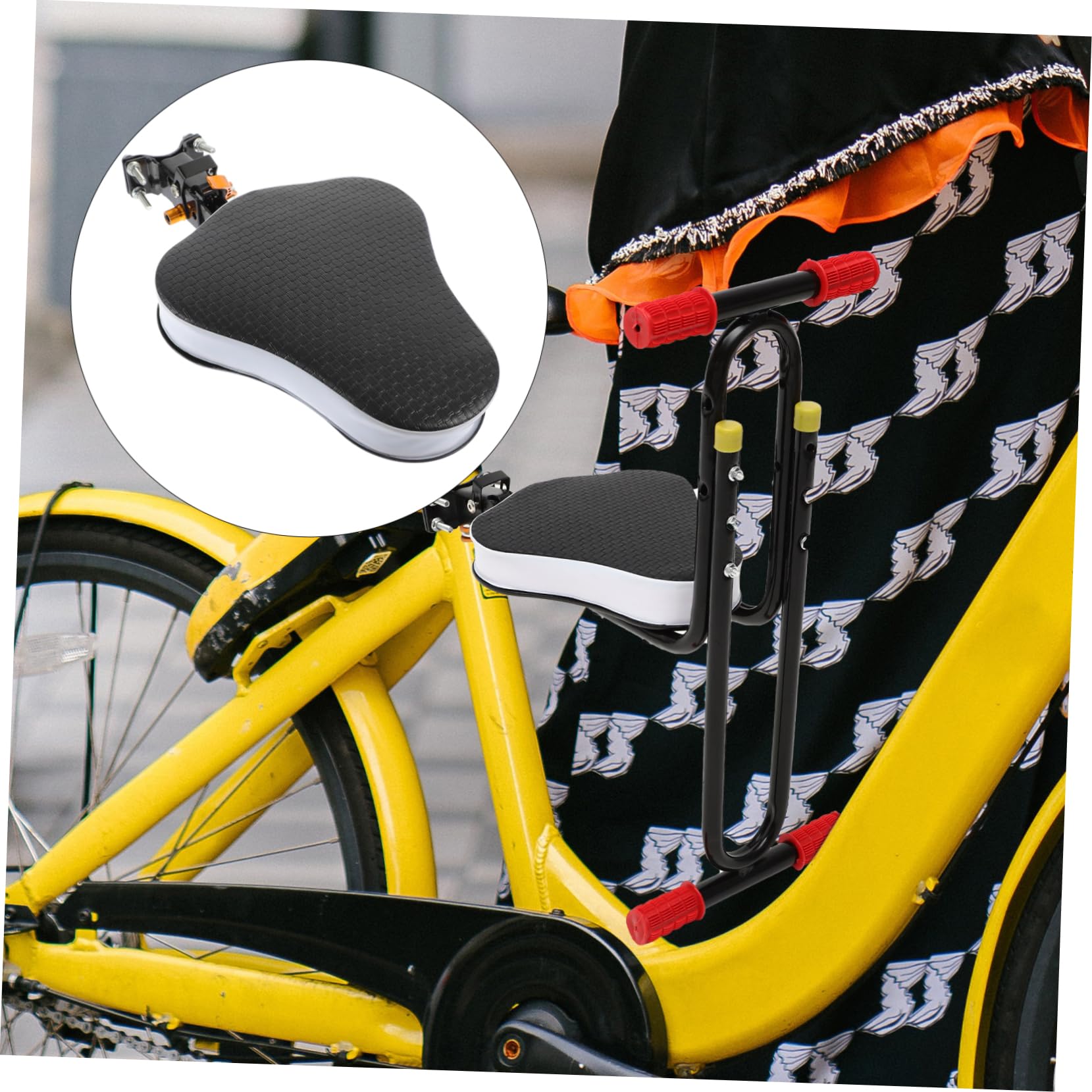 SOIMISS para de Bicicleta para Delantero eléctrico para Frente Ergonómico pequeño montado prepuesto de Seguridad prepuesto Negro