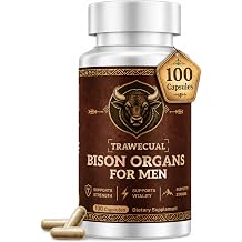 19-IN-1 Primal Bison Organs Supplement for Men, 100 Capsules, GrassFed