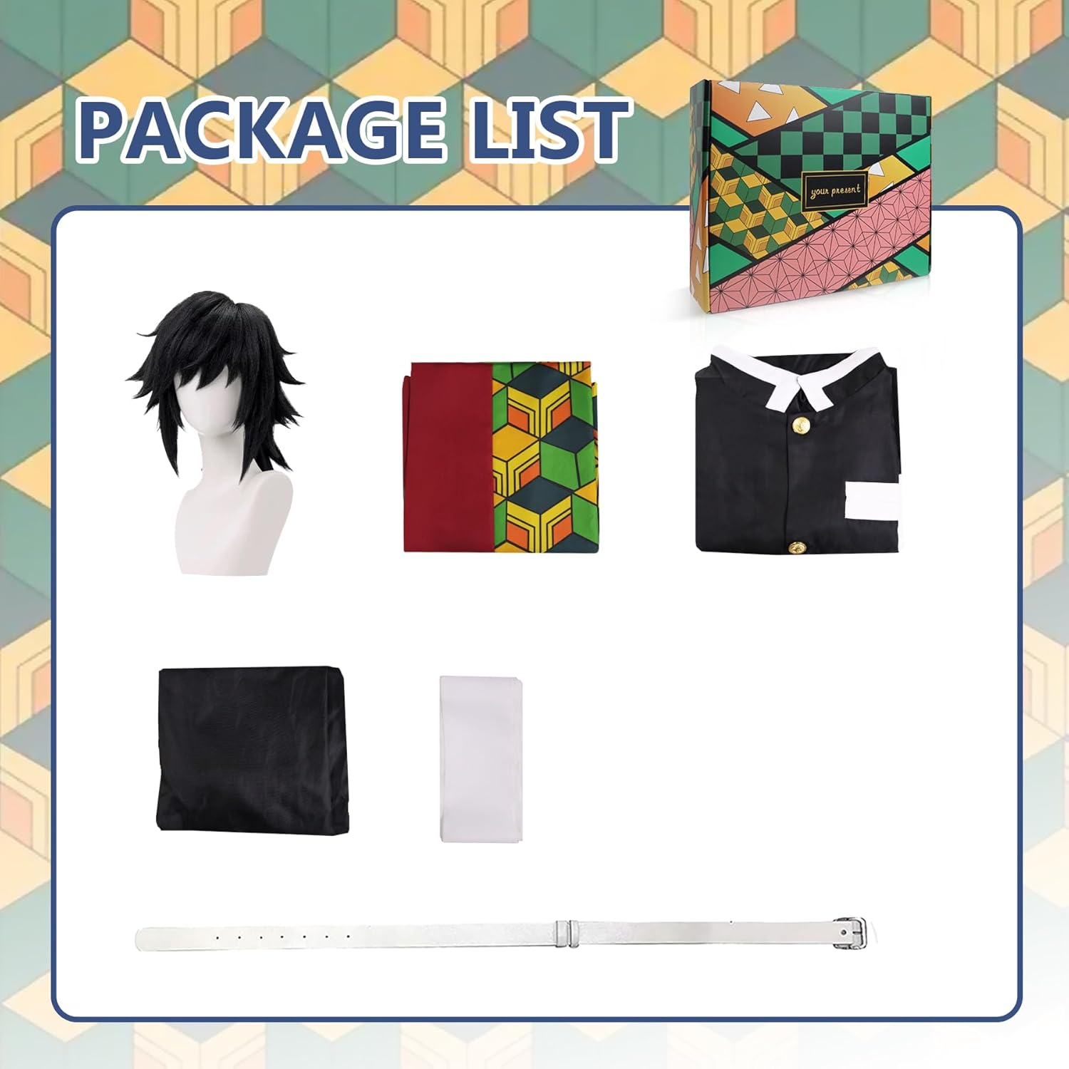 Anime Cosplay Costume Outfit Set with Wig Earrings Uniform for Halloween - Image 5