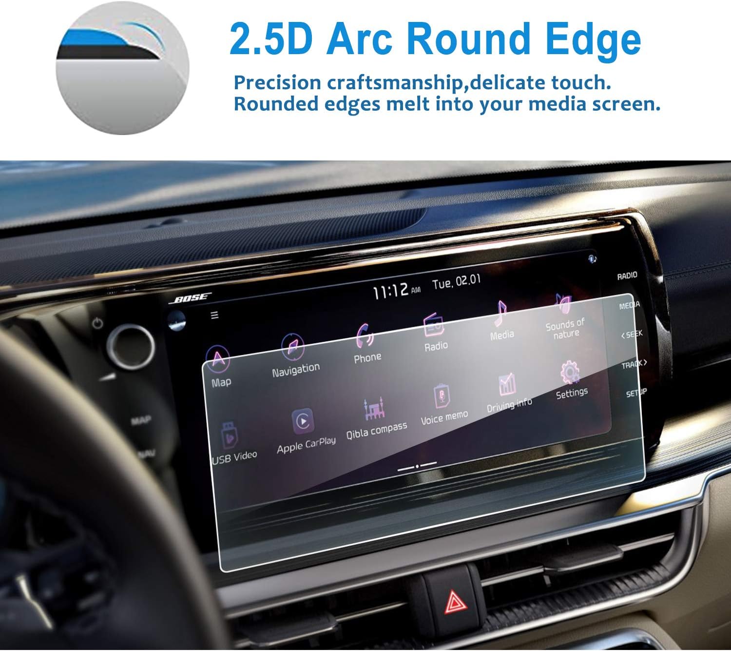 lfotpp glass screen protector for 2021 2022 kia k5 dl3 10 25 inch tempered glass navigation 9h hardness car infotainment stereo display center touch