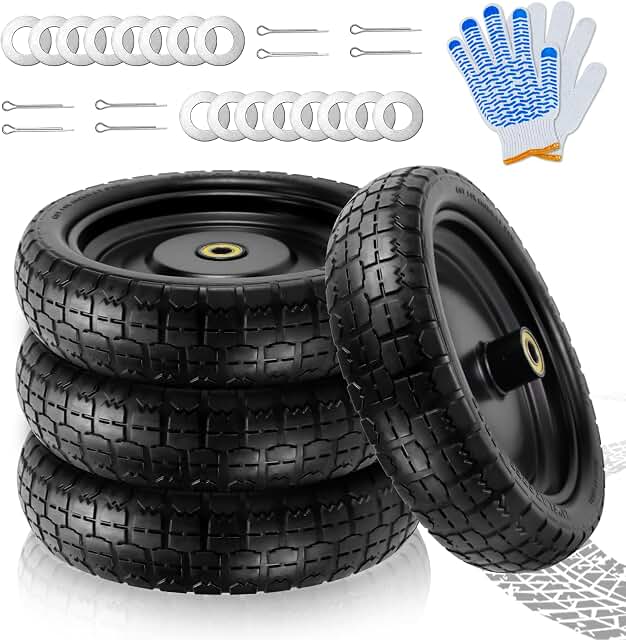 Cenipar 13-Inch Flat-Free Wheels