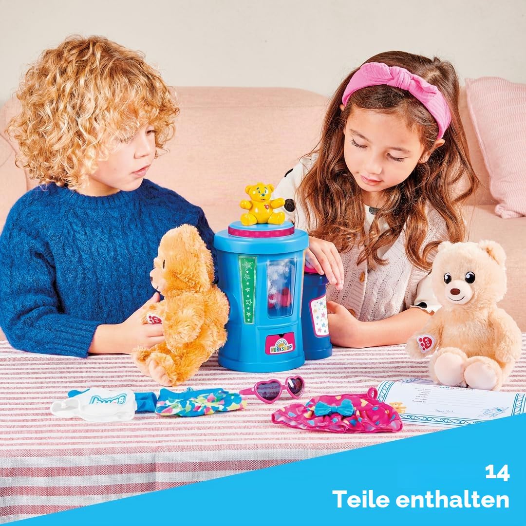 Casdon Build-A-Bear Workshop Spielzeug-Stopfstation | Heimstation für Kinder ab 3 Jahren | Stuff, Dress & Cuddle Furry Friends | Spielzeug-Stopfstation mit Lichtern im Lieferumfang enthalten