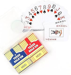 CLEARNEXT Premium Plastic Playing Cards Poker Size Large Printed Number Jumbo Index 2 Decks of Cards Superior Flexibility and Durability for Teens Adults and Families