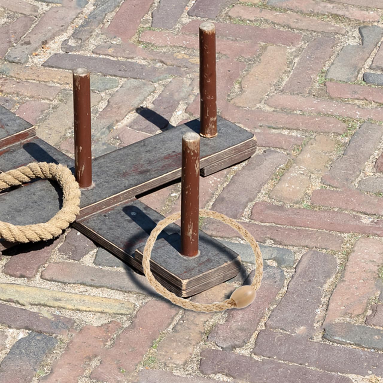 SUPVOX Jeu De Lancer D'Anneaux De Jardin en Corde 12 Pièces - Ensemble Portable pour Jeux Extérieurs