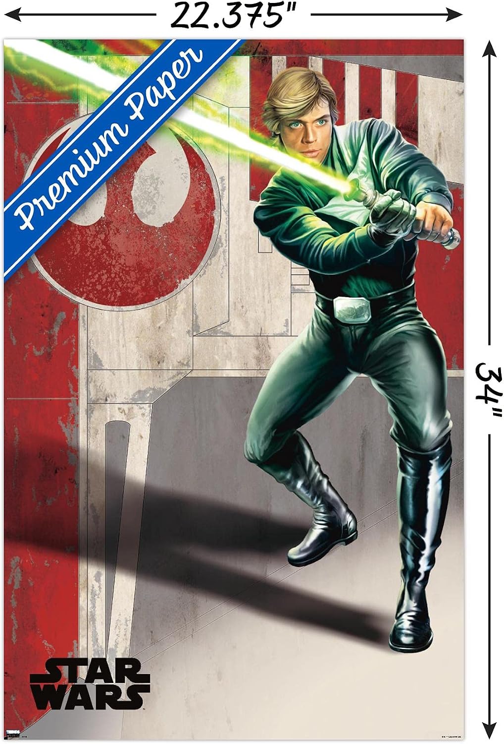 Trends International Star Wars: Return of The Jedi - Luke Wall Poster, 34L x 22.4W, Premium Unframed Version