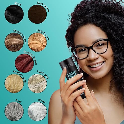 Miniatura 7 de Kavya Polvo de fibra capilar de 0.97 oz, marrón medio, sin perfume, forma de polvo, adultos, cabello delgado, unisex para adultos