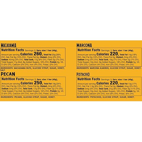 Miniatura 3 de South 40 Snacks - Mezcla de 4 barras de nueces premium, extra crujiente y simple, nueces y miel, racimos saludables de nueces dulces, aperitivos