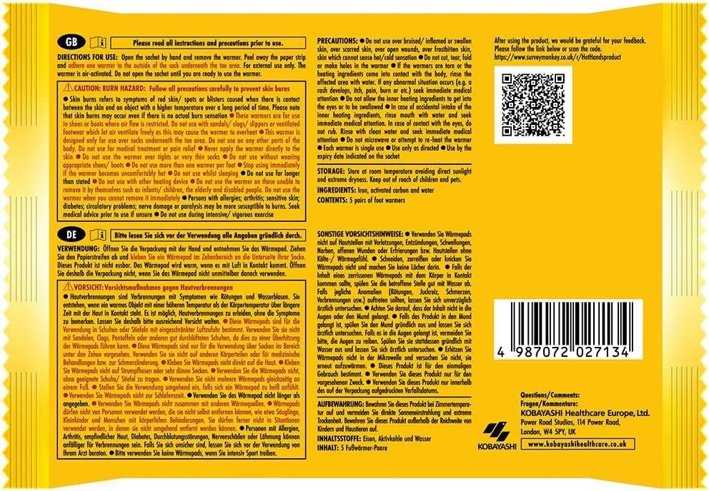 Miniatura 2 de Hot Hands FootToe Warmers -DS
