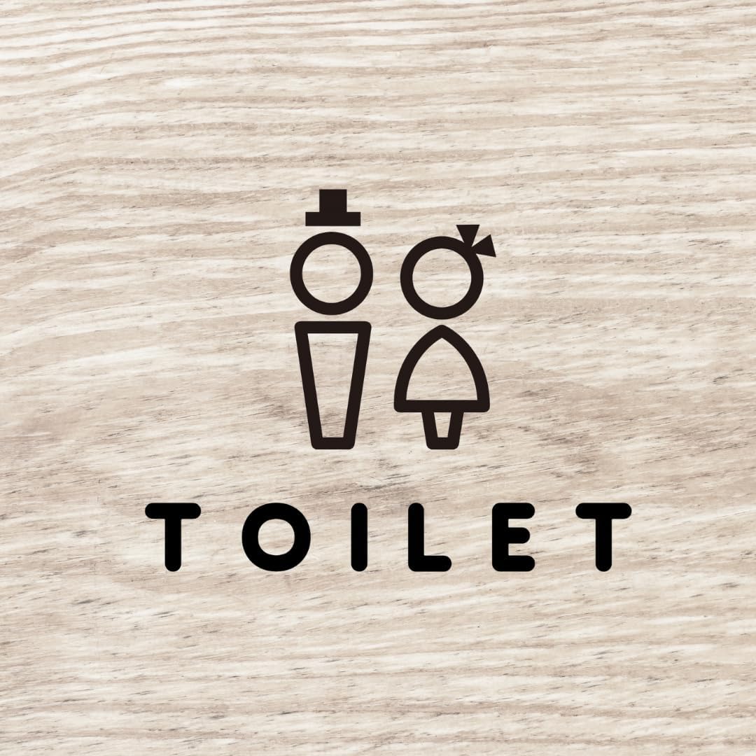 Amazon | nicotto ルームサイン ドアステッカー TOILET トイレ シール 賃貸O…