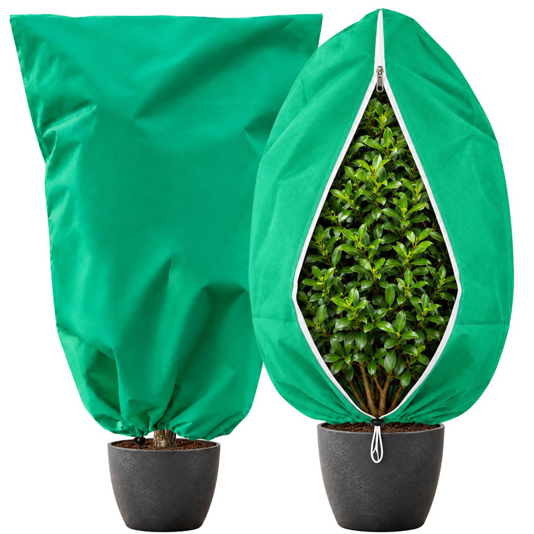 80x120cm Winter Plant Covers Freeze Protection(2 Pcs), Garden Fleece Bag