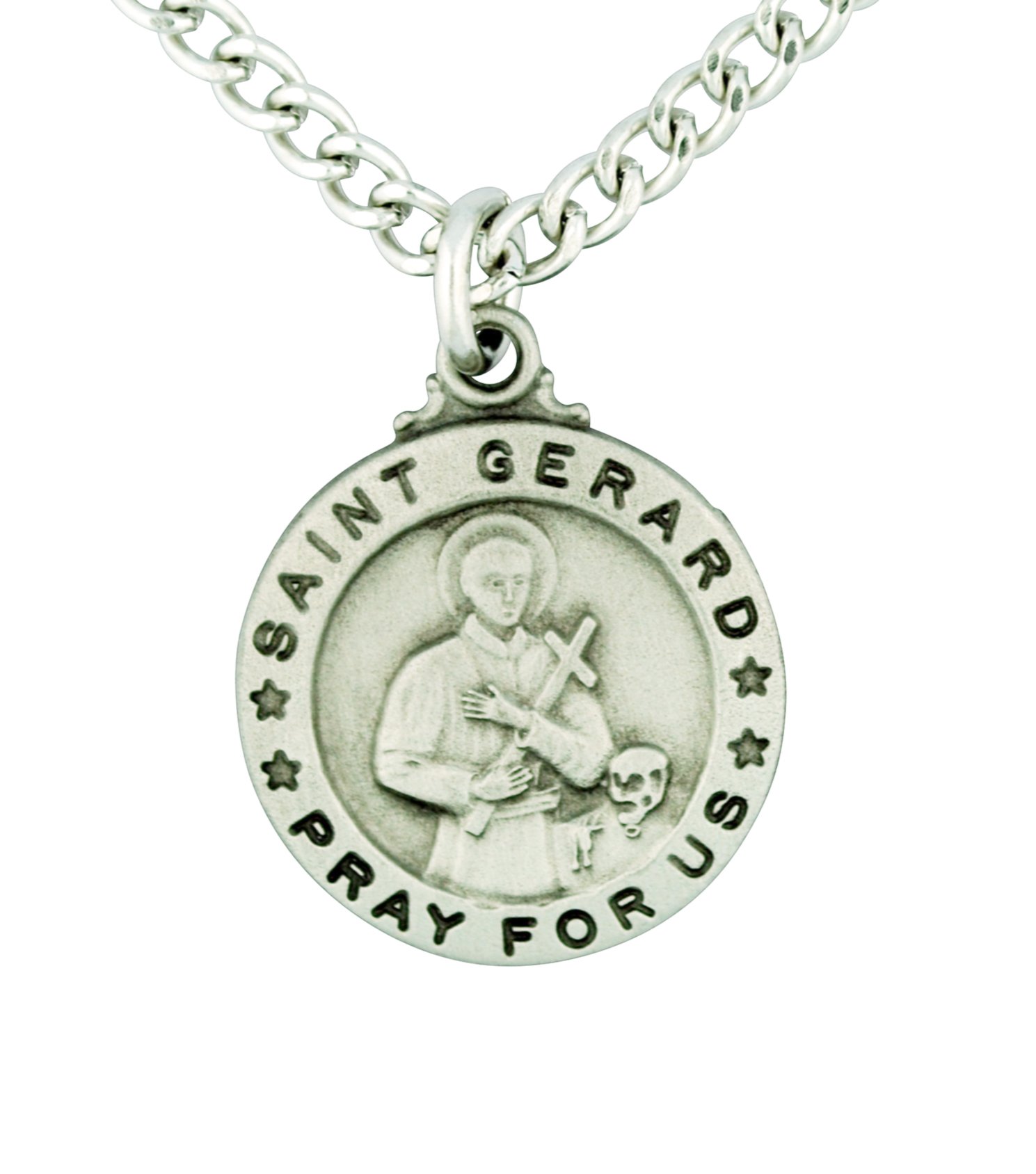 Round St. Gerard Majella Medal with Prayer Card