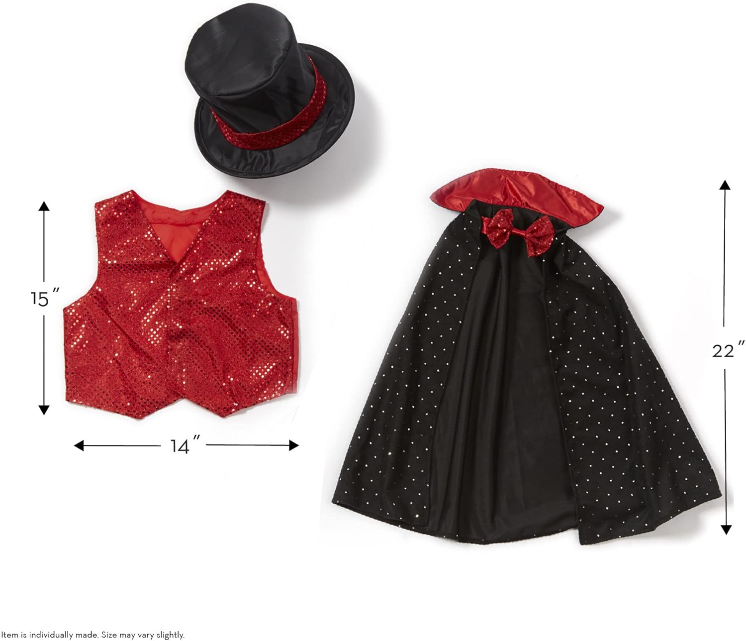 Melissa & Doug Magician: Role Play Set Bundle with 1 Theme Compatible M&D Scratch Fun Mini-Pad (08508)