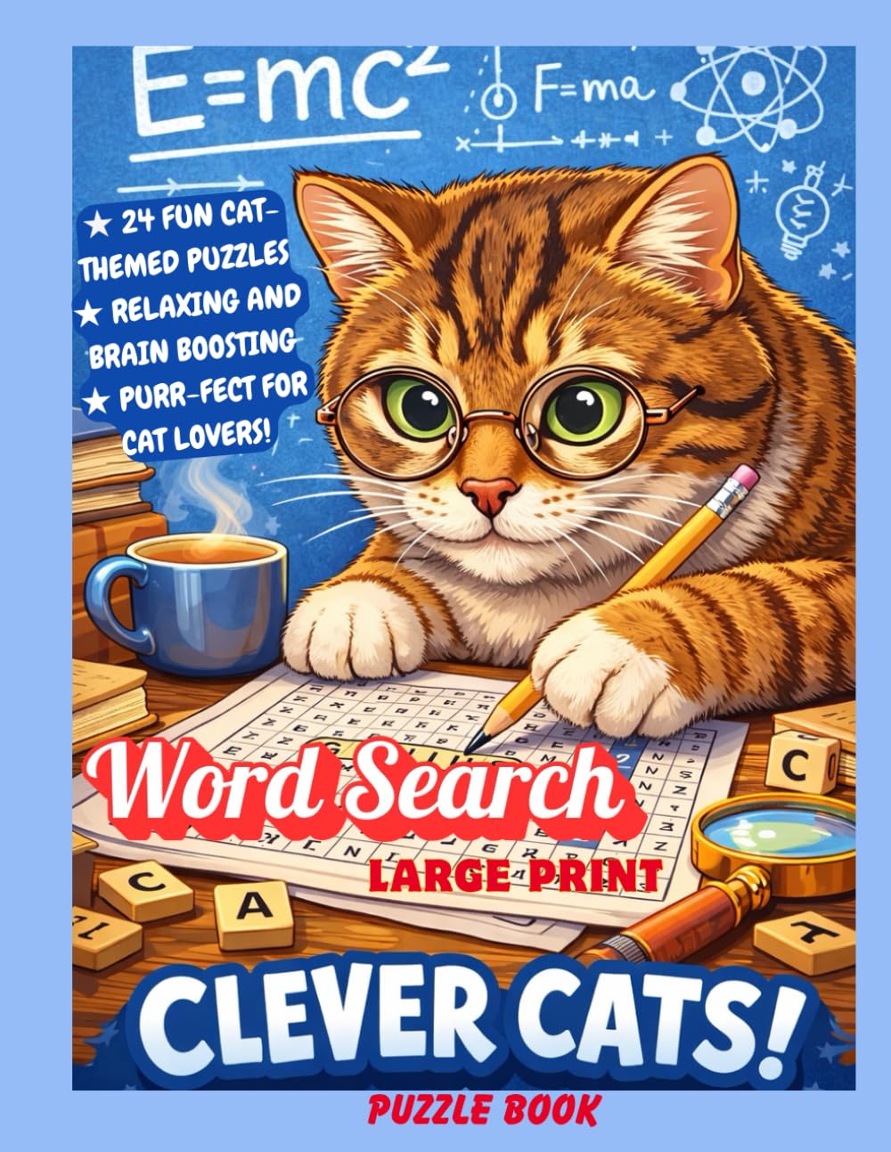 Clever Cats Word Search Large Print Puzzle Book