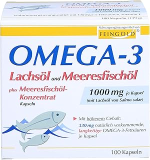 Omega 3 Lachsöl und Meeresfischöl Kapseln