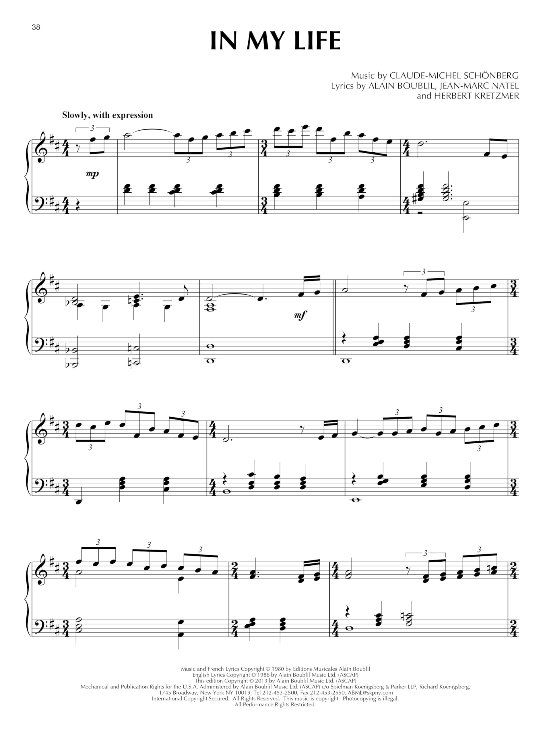 Les miserables piano: Updated Souvenier Edition (Piano Solos Olo Series)