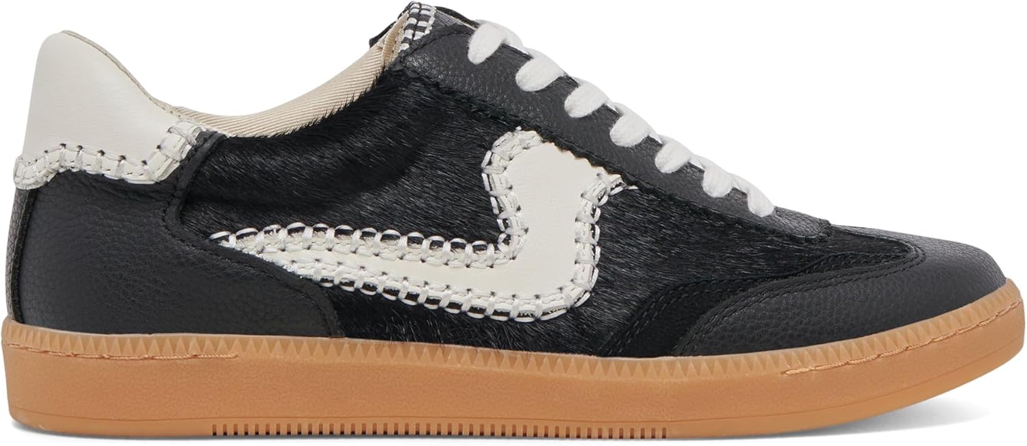 Dolce Vita Women's Notice Stitch Sneaker, Onyx Calf Hair, 8.5 - Image 5
