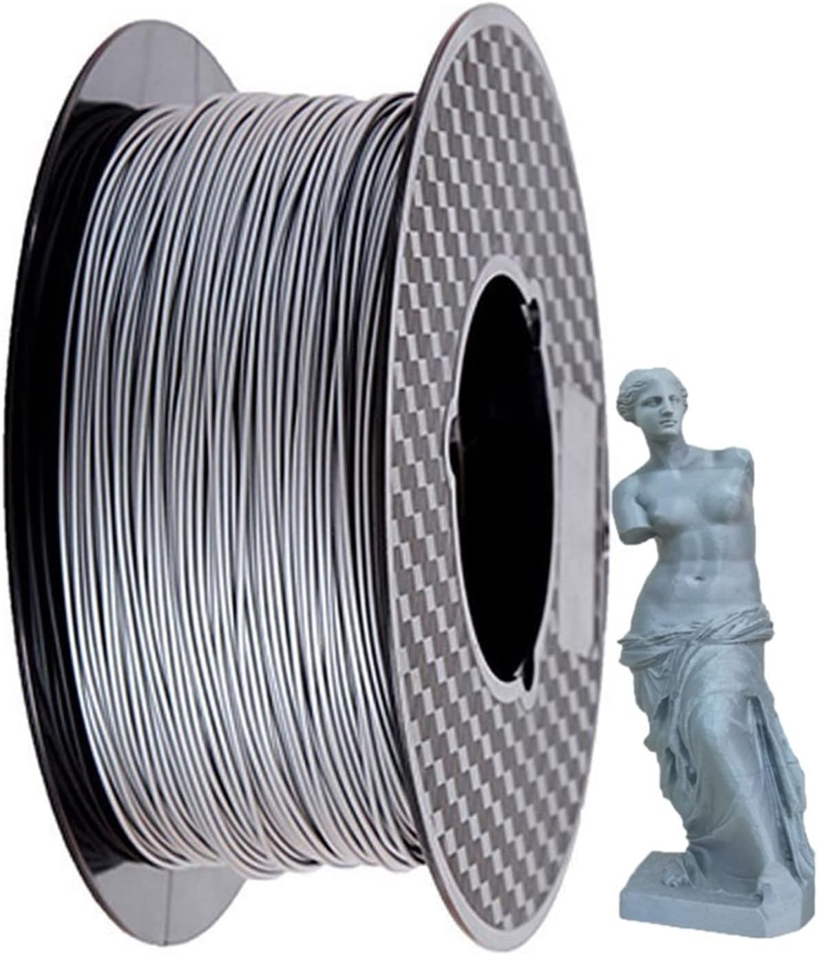 3D Printer Filament 1.75mm 3D Printer Filament 1Kg/500g/250g Spool Metal Texture Gold Silver Copper Bronze Metallic PLA Printing Materials(Silver 1Kg)
