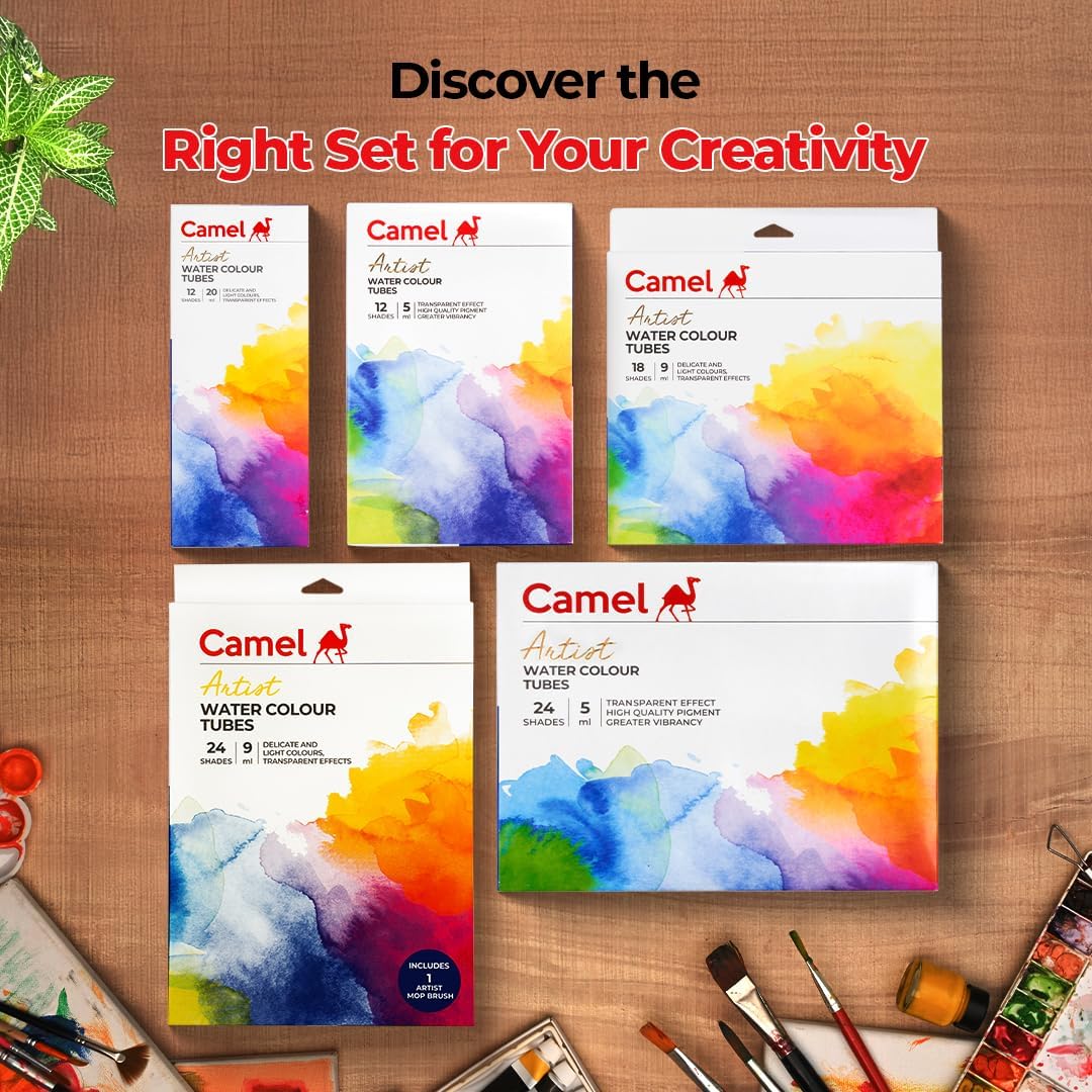 Camlin Kokuyo Artist's Water Color - 20ml Each, 12 Shades
