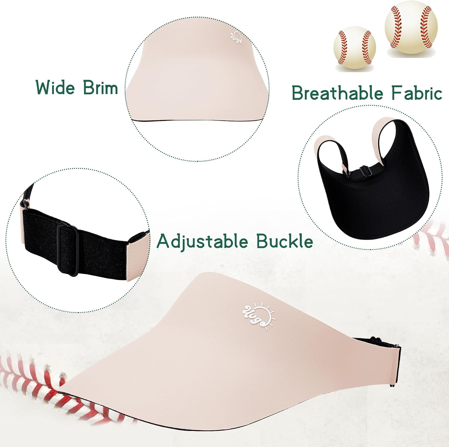 Zando Kids Visors for Girls Sun Hat UPF 50+ Adjustable Kids Golf Hat Tennis Sports Hats Lightweight Pink Visors Summer Beach Caps for Boys Girls 6-12 Years