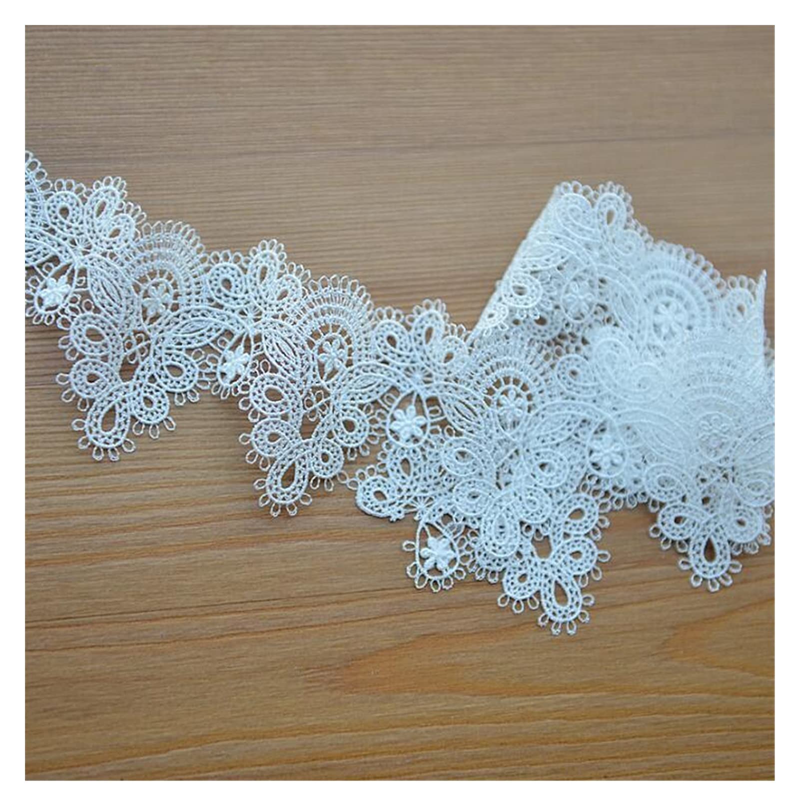 Dentelle de 5 mètres SD802 blanche largeur 6cm accessoires de décoration rideau