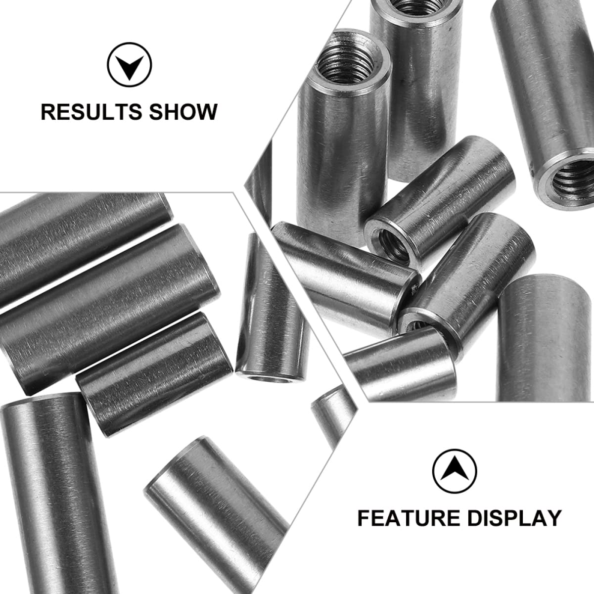 Ciieeo 304 Stainless Steel Extended Welding Connecting Nut Set Thick Cylindrical Nuts 10pcs/20pcs for Robust Rod Connections