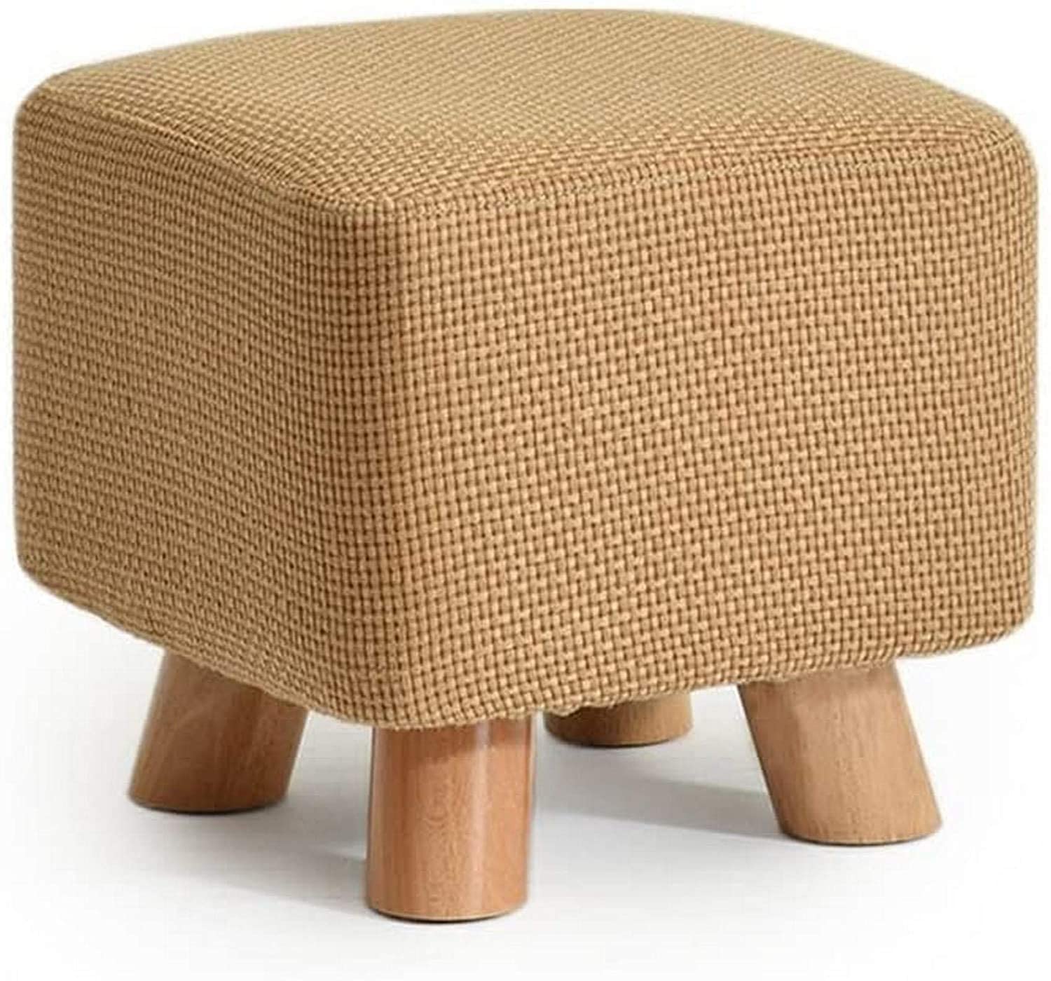 Tabouret repose-pieds en bois massif avec rangement chaussures pour entree