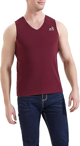 Miniatura 9 de Ropa interior térmica de invierno con forro polar para hombre, camiseta sin mangas, capa base cálida, chaleco sin mangas para clima frío