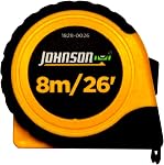 Johnson Level & Tool 1828-0010 Metric/Inch Power Tape, 3m/10', Black/Yellow, 1 Tape