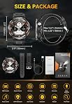 Military Smart Watch for Men with LED Flashlight 500mAh Big Battery Tactical Smart Watch 1.53” Big Screen Rugged Smartwatch 3ATM Waterproof Fitness Tracker with Health Monitor for iPhone Android