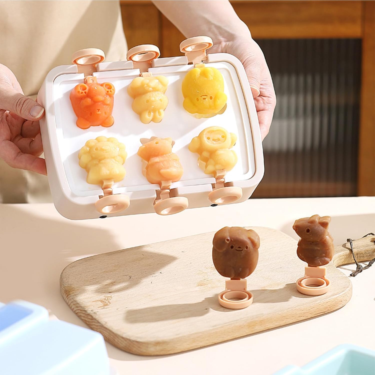 Dishwasher Safe Ice Cream Making Popsicles Lattice Household Kitchenwares Animal Shape