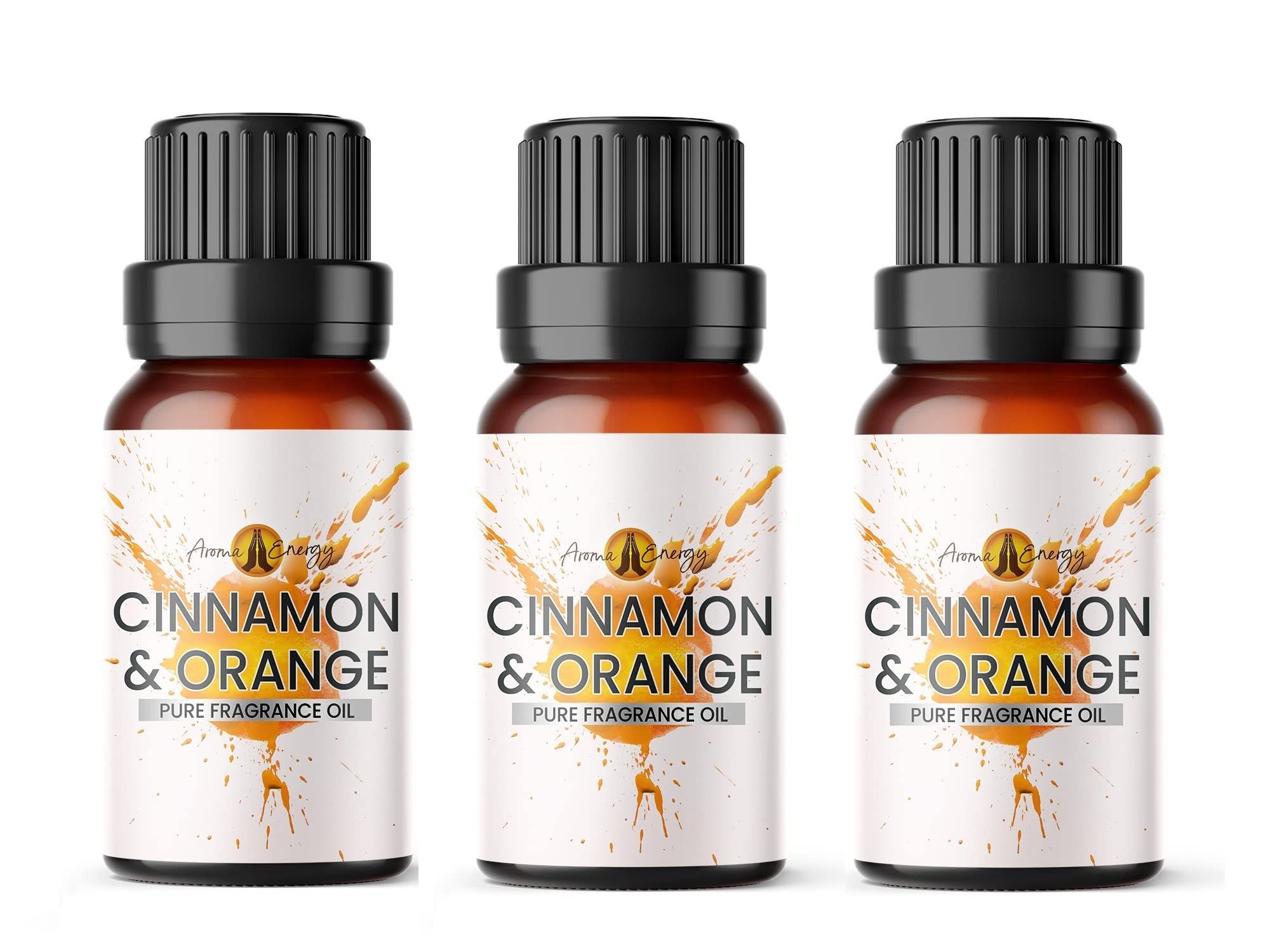 Aroma Energy | Cinnamon Orange Fragrance Oil 30ml (3 x 10ml) Highly Scented Oil for Diffuser, Candles, Soap Making, Wax Melt, Slime, Perfume | Vegan, Made in UK โ image 1
