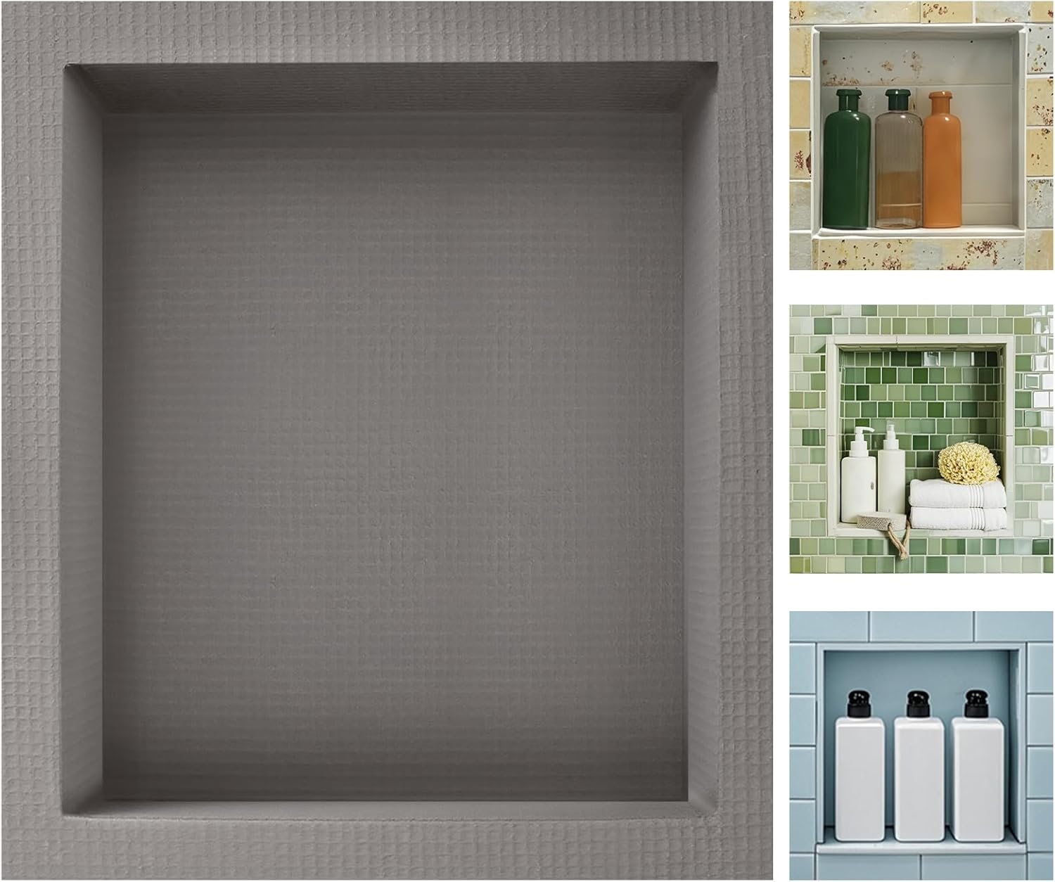 Shower Niche Insert Tile Ready,Niche for Shower Wall,Waterproof Ready-to-Tile Recessed Showers Niches Shelf Box for Bathroom Renovation/Showers Storage,Inner Size 12"x14",Outer Size 14”x16”,Depth 4”