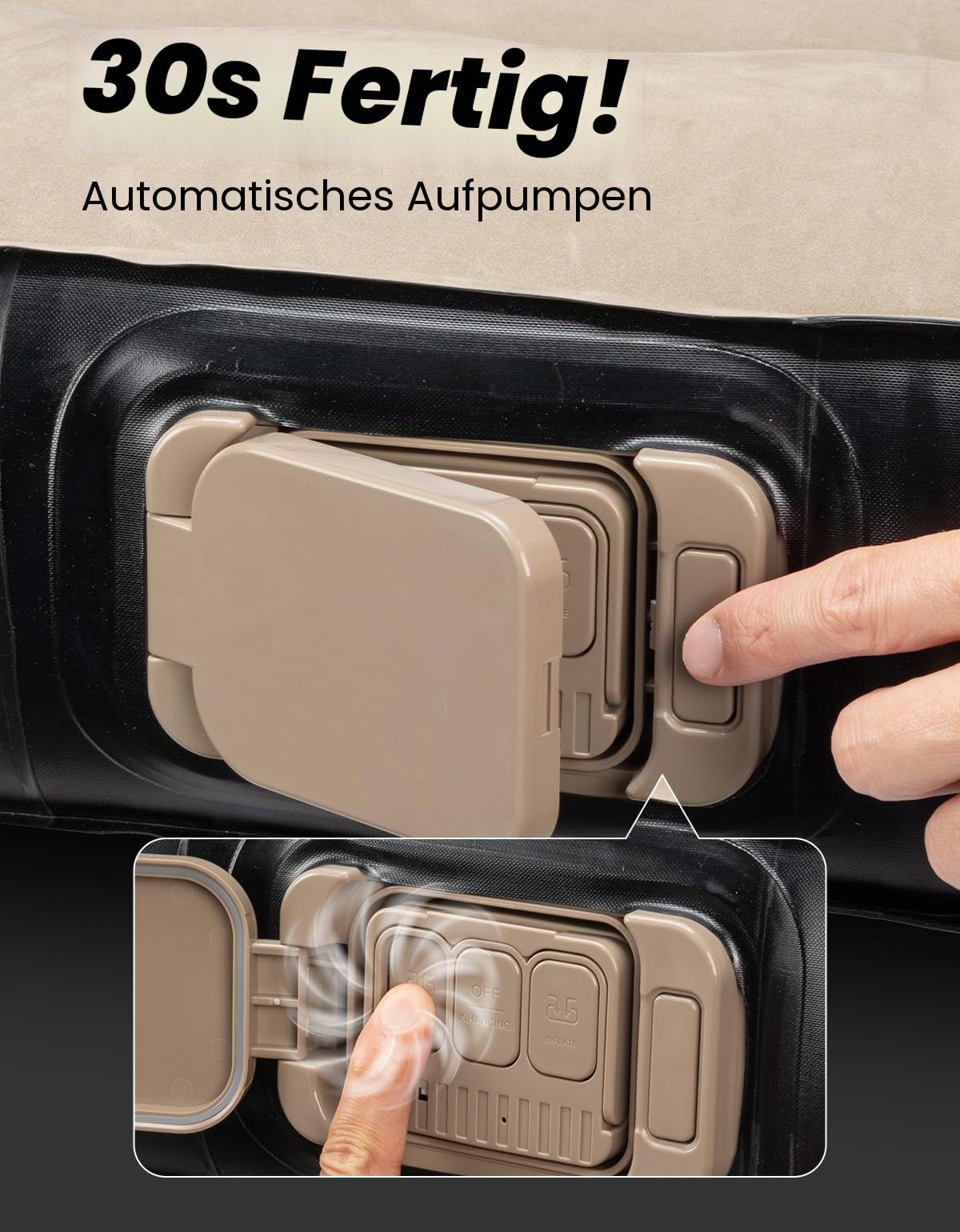 JOYTUTUS Auto Matratze, selbstaufblasende SUV Luftmatratze,für Kofferraum, Reisen/Camping/Zuhause/Outdoor