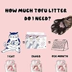 Tofu Cat Litter, Biodégradable, Clumping Kitty Litter , Flushable ,Pea Fibre ,Dust Free , Odor Control , Faible suivi , Léger (Lavande)