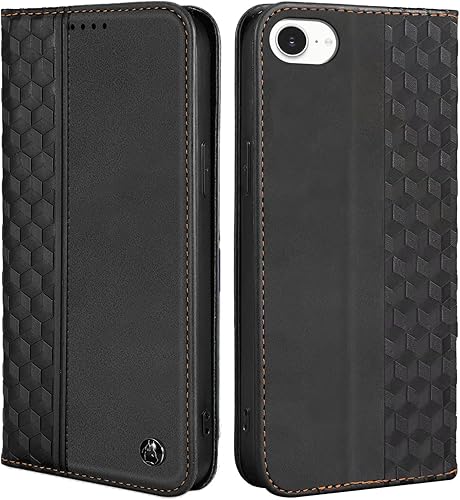 Miniatura 11 de Funda tipo cartera para iPhone 12/12 Pro de 6.1 pulgadas - [Fuerte magnético] Funda de piel sintética con tarjetero y función atril para teléfono