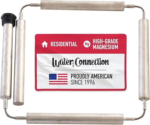 Varilla de ánodo flexible para conexión de agua para calentador de agua caliente La varilla de ánodo de magnesio flexible extiende la vida útil de su calentador de agua Cabeza hexagonal NPT x 44 pulgadas segmentada Fácil instalación en áreas limitadas