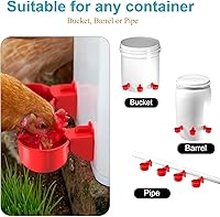 Vista 3 de Chicken Feeder No Waste Automatic Poultry Feeder Ports Chicken Feeders and Waterer Set DIY Chicken Feeders Kit
