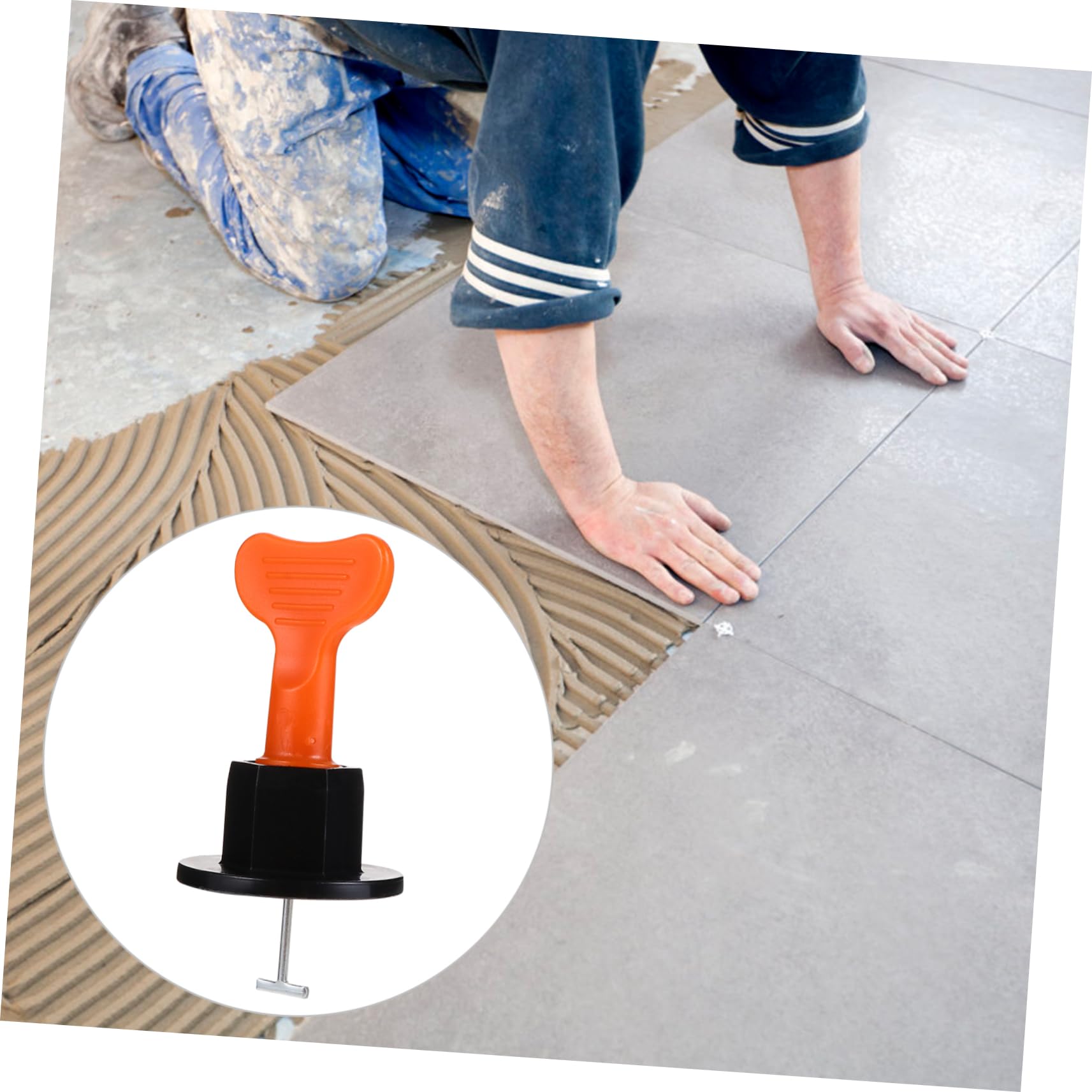 100 Pièces Nivellement de Carrelage Outils Réutilisables pour Installation de Carrelage Évite Déplacement des Dalles Kit de pour Sols