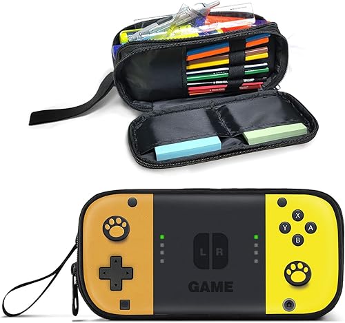 Miniatura 10 de Estuche para lápices gamer para niños, estuche grande para niños, adolescentes, escuela, caja de bolígrafos de gran capacidad, organizador con 2