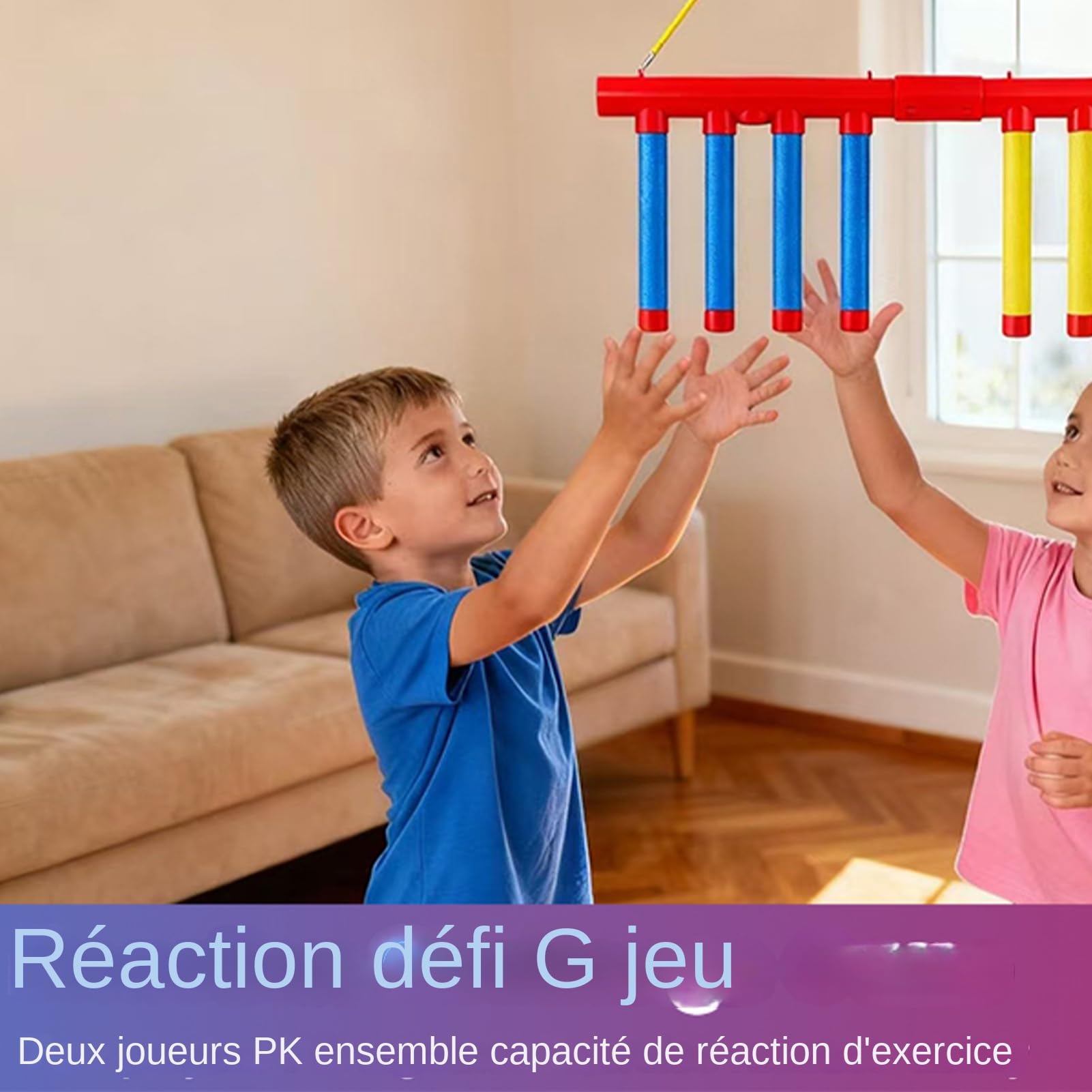 Jeux De Reflexe 3 Vitesses Réglables, Drop Stick Reflex Challenge Game, Hand Speed Challenge Game pour Enfant Et Adultes