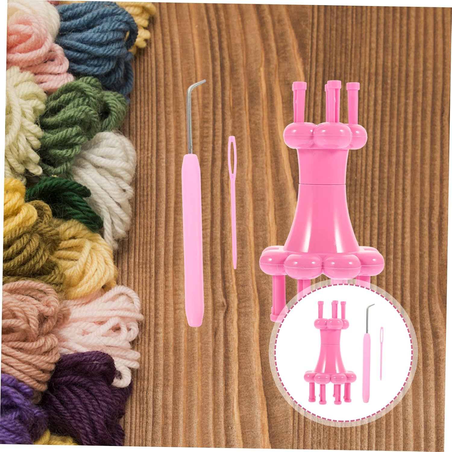 Garneck 5sets Yarn Knitter Spool Lightweight Weaving Tool for Crafting Bracelets More for Beginners and Knitting Enthusiasts