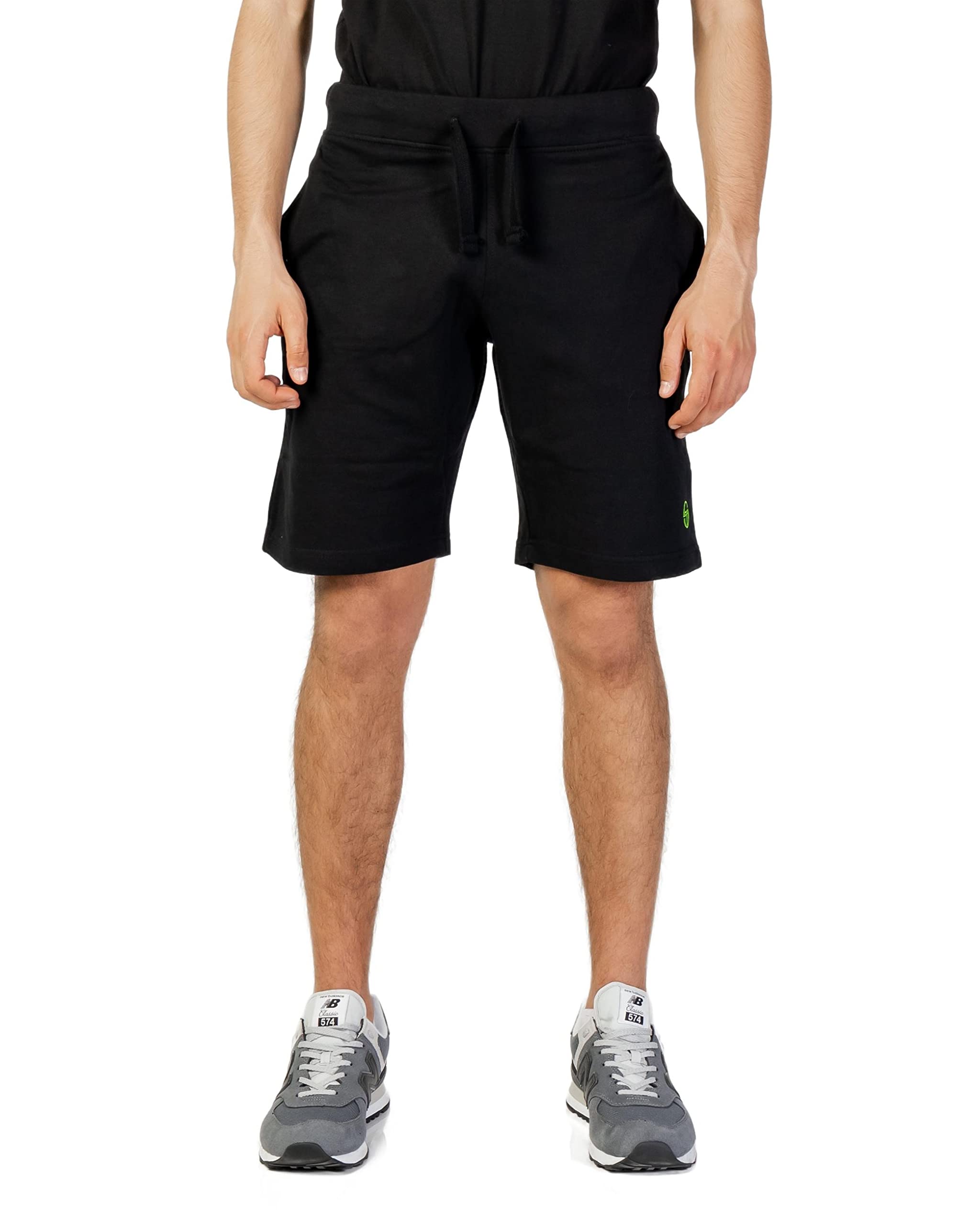 Sergio Tacchini Bermuda 16 Inch, Black Acid Green, S