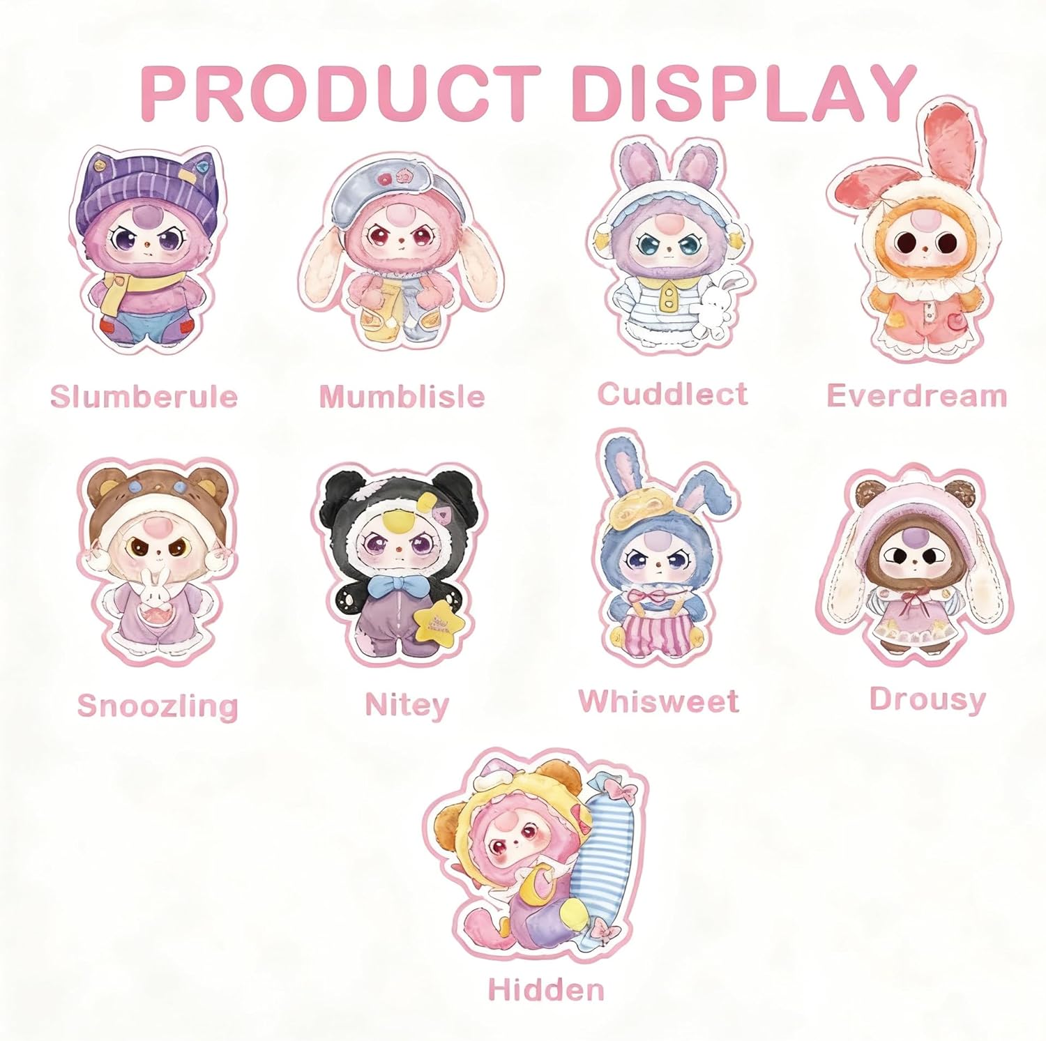 Baby Three Sweet Dream 100% Series Plush Blind Box (1 of 9 Possible Styles) Cute Figures Collectible Toys Birthday Gifts (1Pc-Blind Box)