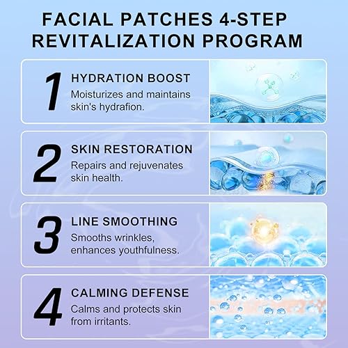 Miniatura 3 de Parches antiarrugas para líneas de frente y sonrisa, almohadillas faciales antiarrugas durante la noche con ácido hialurónico, niacinamida y