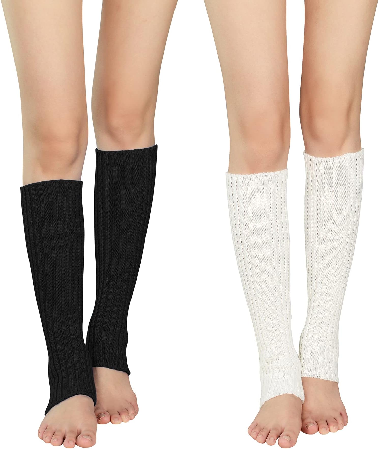 ZandoWomens Fashion Warmers Adult Junior 80s Ribbed Knitted Long Socks for Party Sports Casual Socks