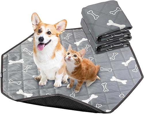 Zenply Almohadillas para orina de perro para cachorros, reutilizables, lavables, forro y alfombra para protección del suelo, impermeable, lavable a