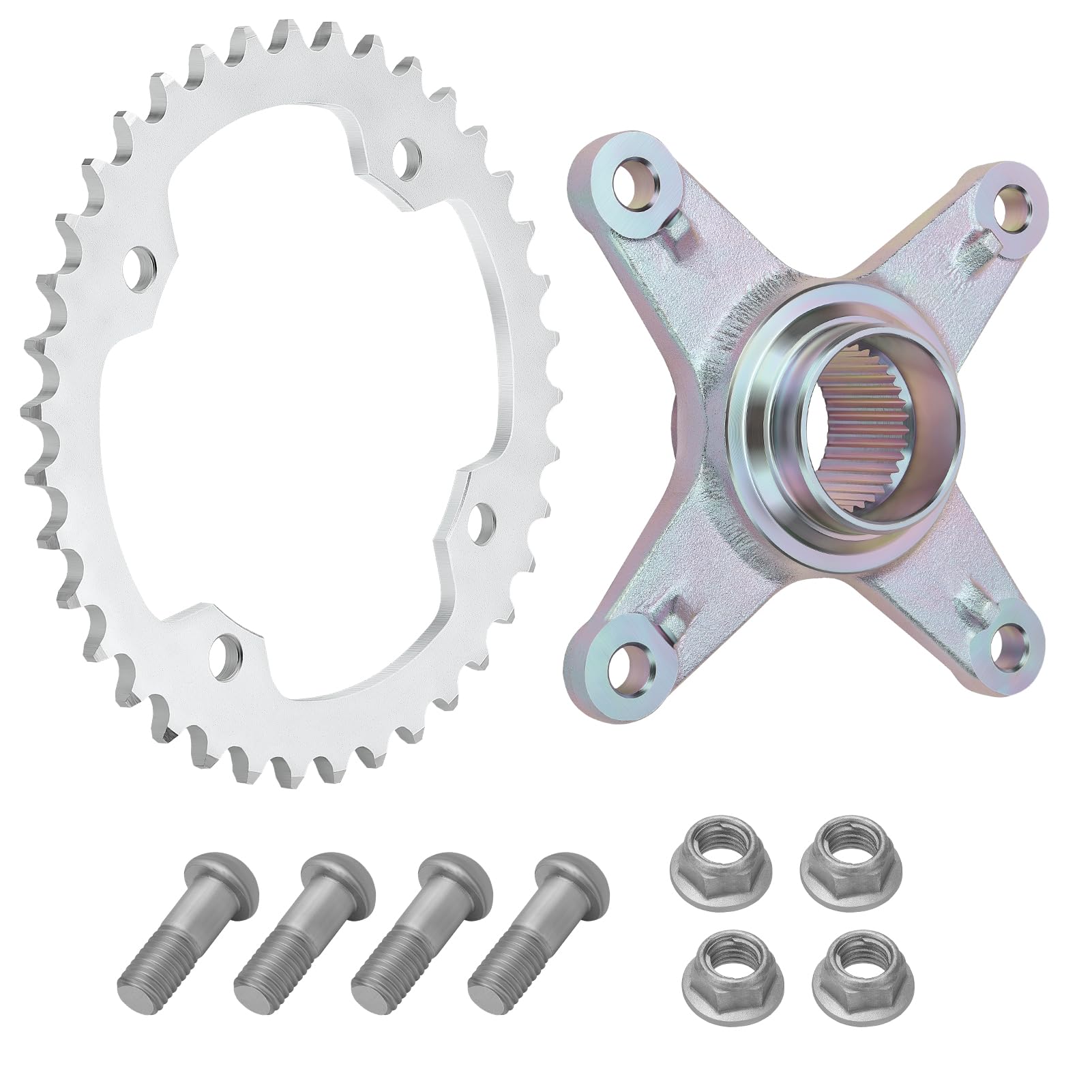 Kettenrad Hinterachse & Nabenhalter Satz Passend für Yama-ha YFZ450 Raptor 700 2004-2024 1S3253860000 5TG253860000 5TG254381000
